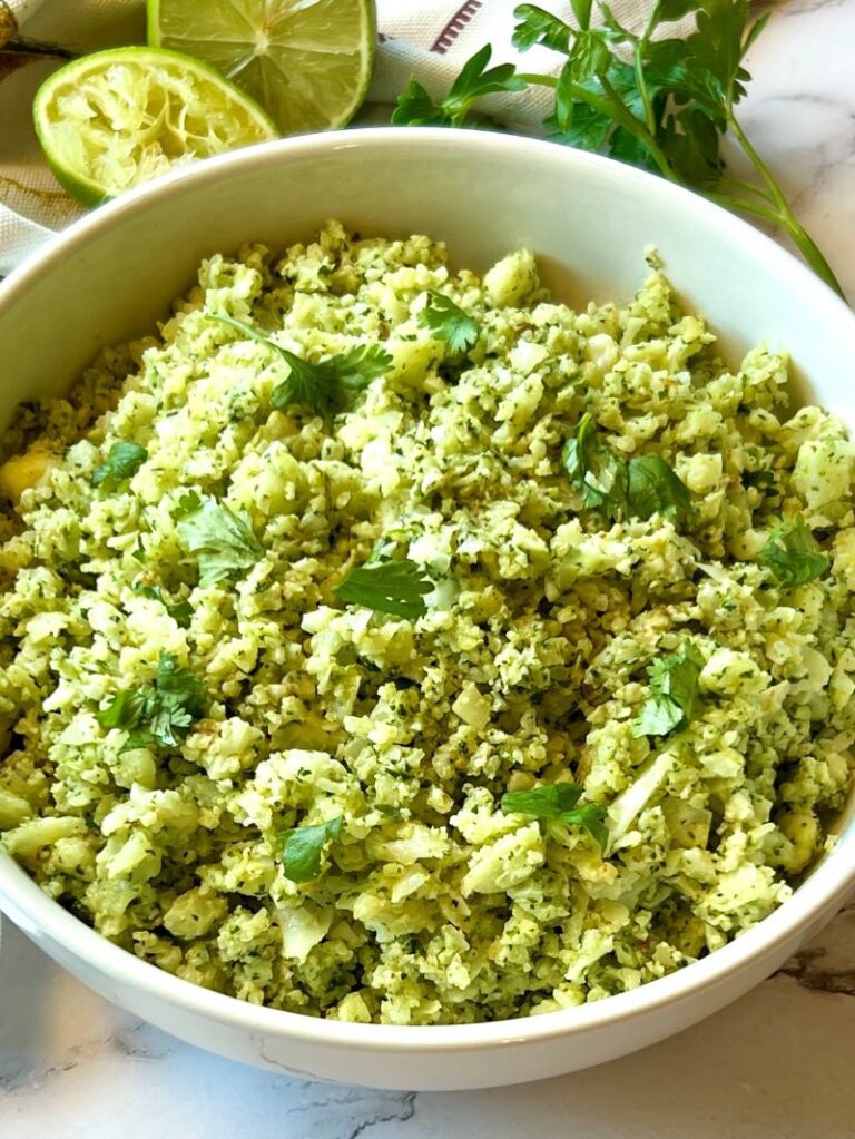 Cilantro Pesto Cauliflower Rice