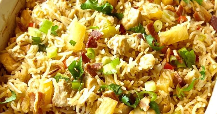 Pineapple Chicken and Rice Casserole