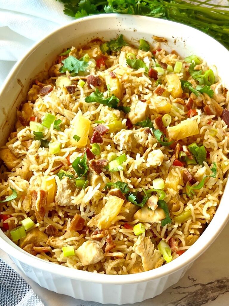 Pineapple Chicken and Rice Casserole