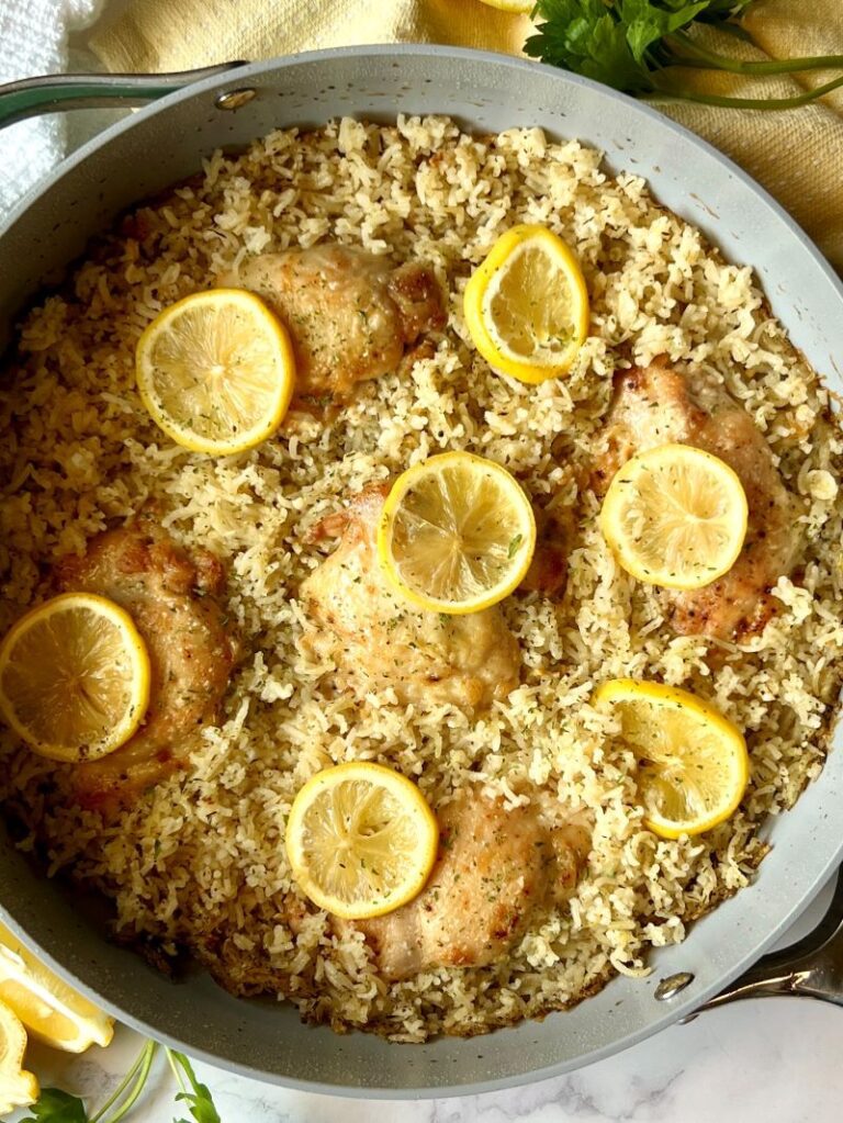 Creamy Lemon Chicken Rice Casserole