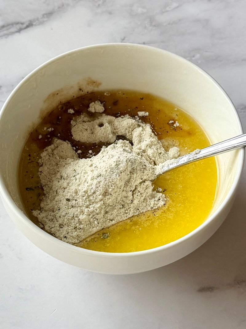 Ranch butter sauce mixed in a bowl.