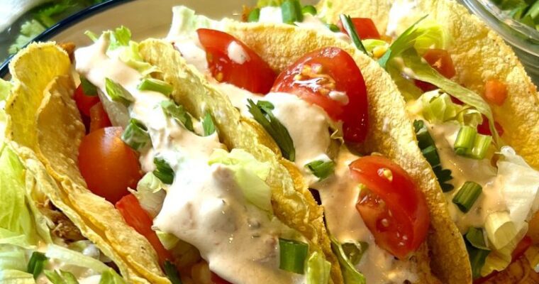 Easy Ranch Chicken Tacos