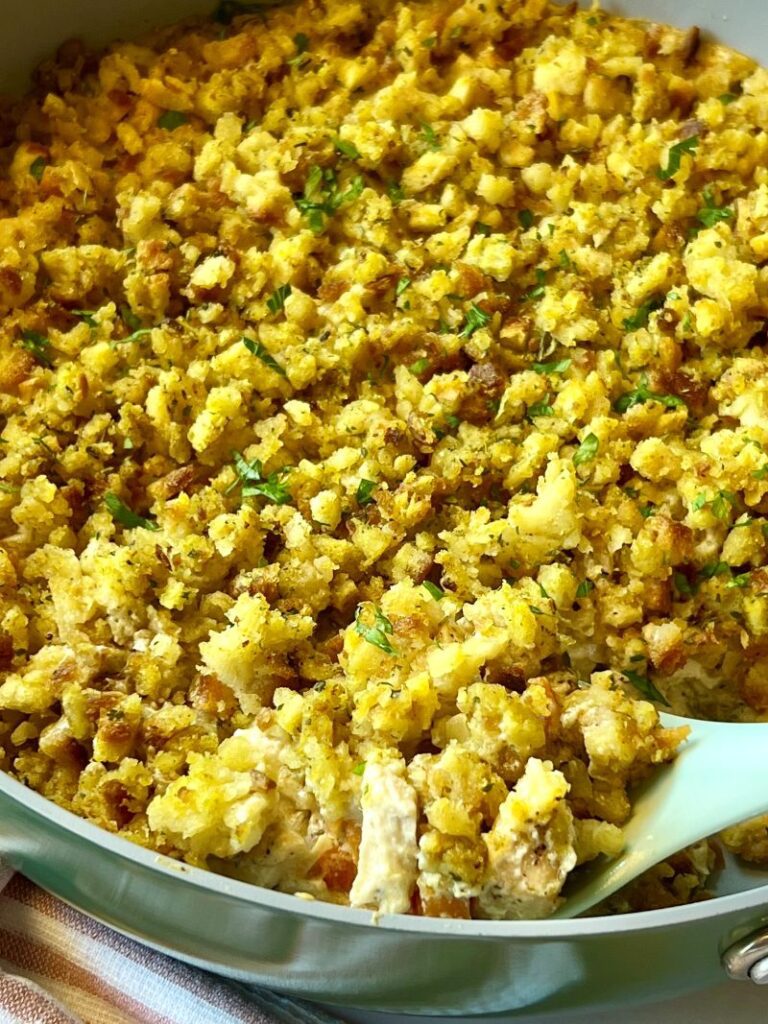 Chicken Stuffing Casserole (no canned soup)