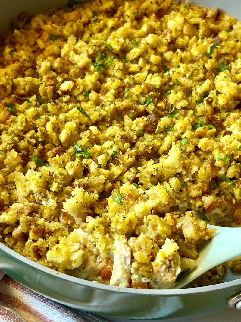 Chicken Stuffing Casserole (no canned soup)