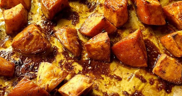 Roasted Sweet Potatoes with Brown Sugar