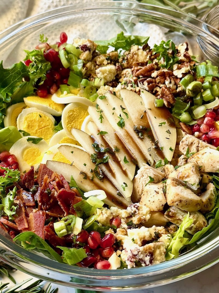 Winter Cobb Salad with Maple Balsamic Dressing