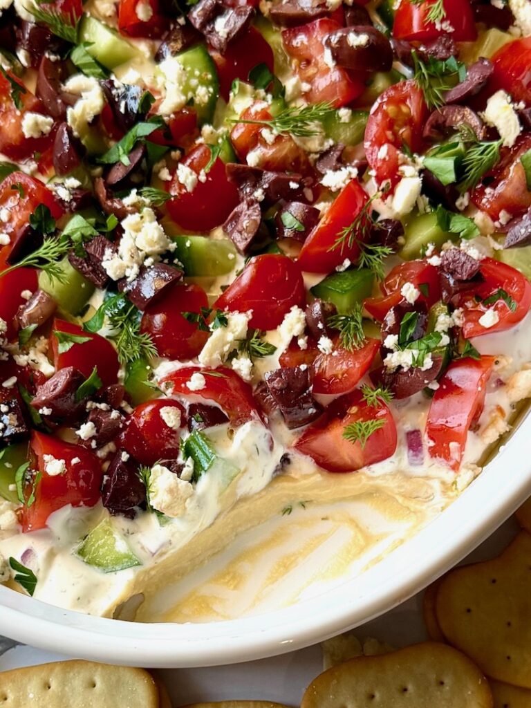 Easy Greek Layered Dip (10-Minute No-Cook Appetizer)