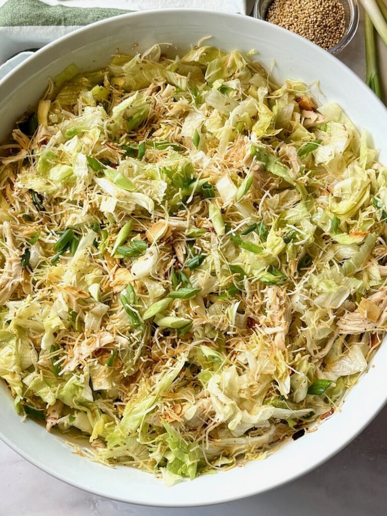 Mom's Chinese Chicken Salad (With Crispy Fried Vermicelli Noodles)