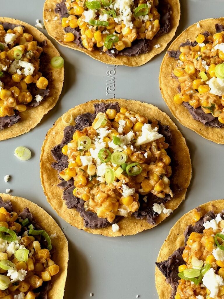 Street Corn Tostadas with Black Beans