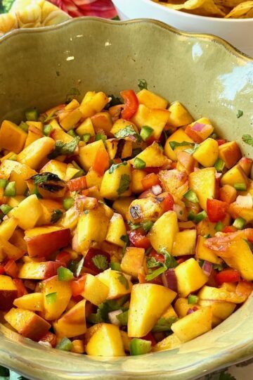 Grilled peach salsa