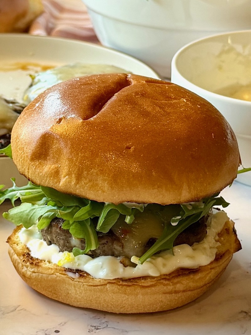 ranch burger assembled