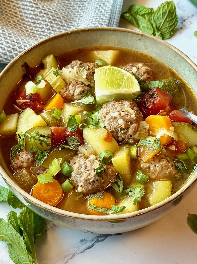 Easy Albondigas Soup (Mexican Meatball Soup)