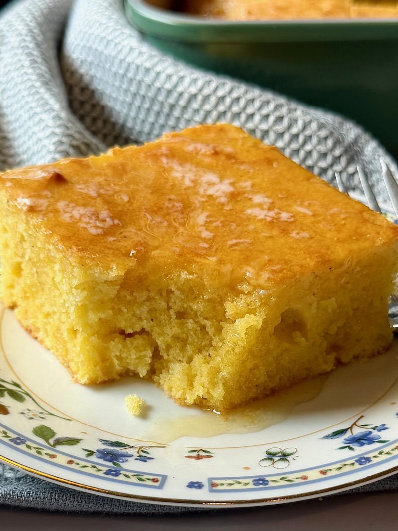 Cornbread on a plate